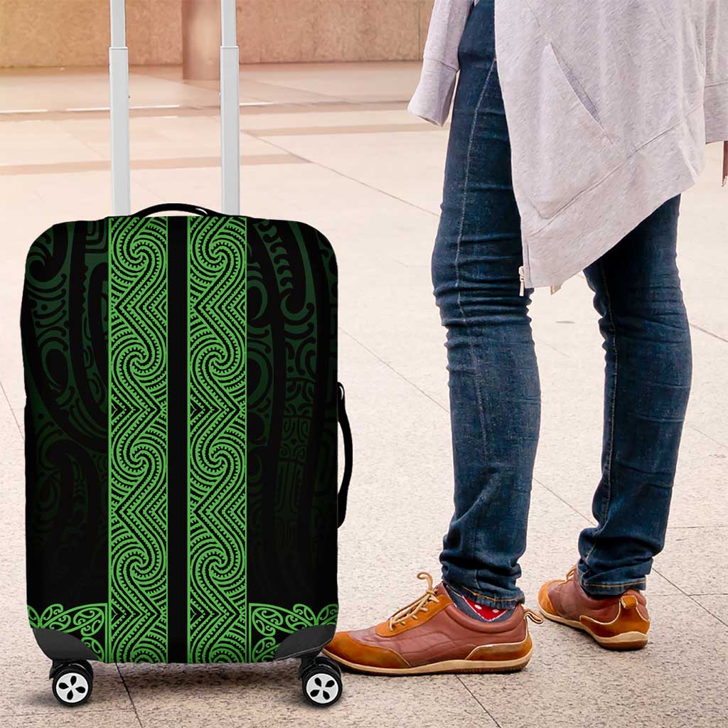 New Zealand Maori Kowhaiwhai Luggage Cover Kakariki Maui and Mangopare