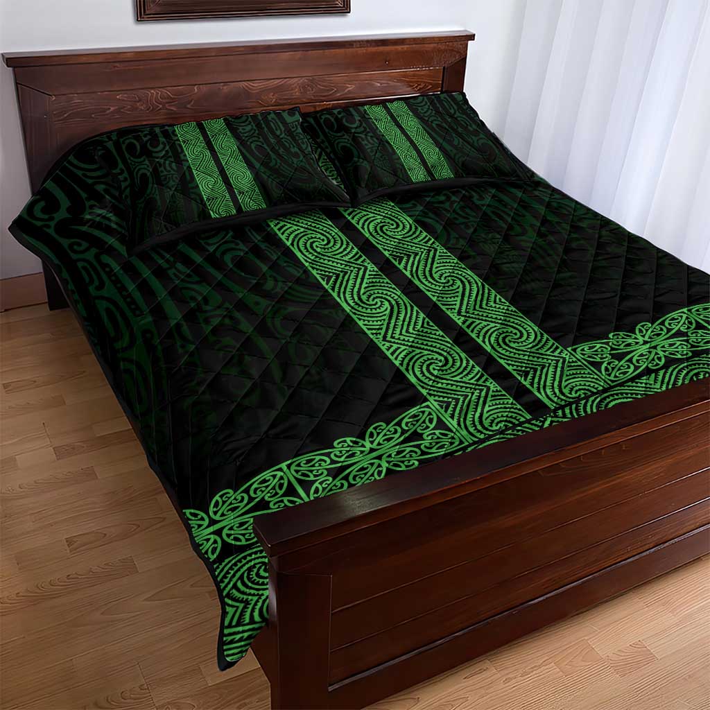 New Zealand Maori Kowhaiwhai Quilt Bed Set Kakariki Maui and Mangopare