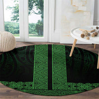 New Zealand Maori Kowhaiwhai Round Carpet Kakariki Maui and Mangopare LT9 - Polynesian Pride