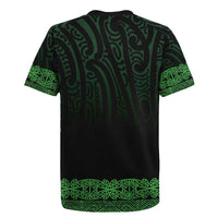New Zealand Maori Kowhaiwhai Rugby Jersey Kakariki Maui and Mangopare LT9 - Polynesian Pride