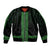 New Zealand Maori Kowhaiwhai Sleeve Zip Bomber Jacket Kakariki Maui and Mangopare