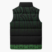 New Zealand Maori Kowhaiwhai Sleeveless Puffer Jacket Kakariki Maui and Mangopare - Polynesian Pride