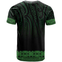 New Zealand Maori Kowhaiwhai T Shirt Kakariki Maui and Mangopare LT9 - Polynesian Pride