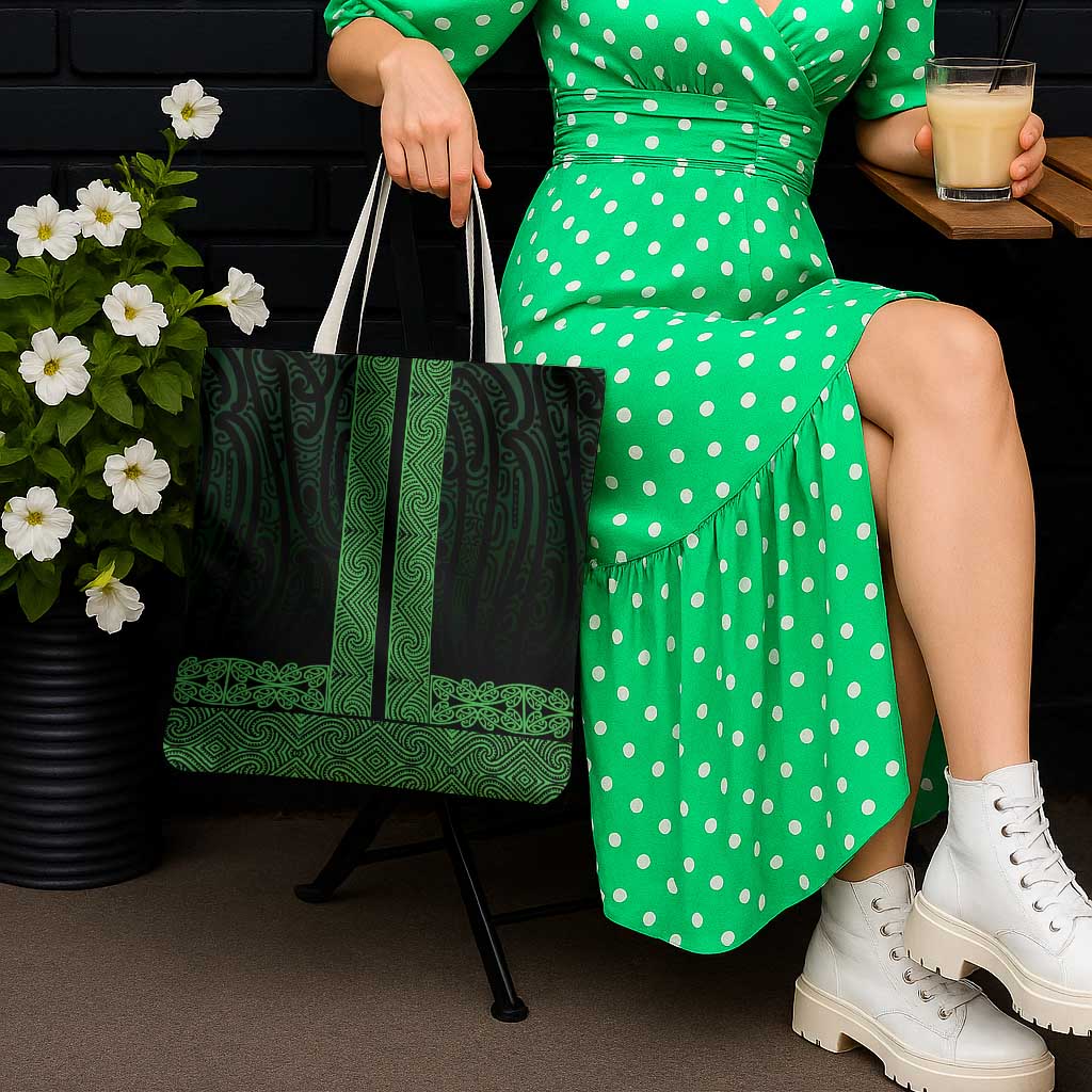 New Zealand Maori Kowhaiwhai Tote Bag Kakariki Maui and Mangopare - Polynesian Pride