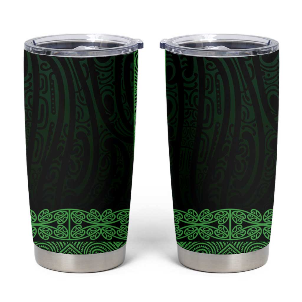 New Zealand Maori Kowhaiwhai Tumbler Cup Kakariki Maui and Mangopare