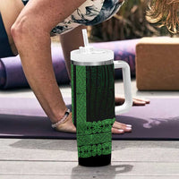 New Zealand Maori Kowhaiwhai Tumbler With Handle Kakariki Maui and Mangopare