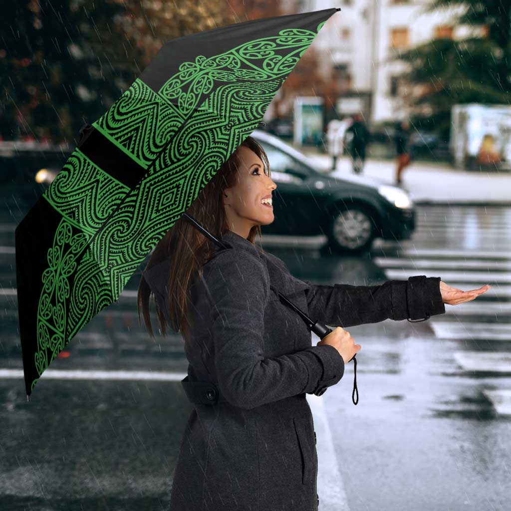 New Zealand Maori Kowhaiwhai Umbrella Kakariki Maui and Mangopare - Polynesian Pride