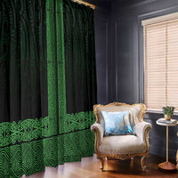 New Zealand Maori Kowhaiwhai Window Curtain Kakariki Maui and Mangopare