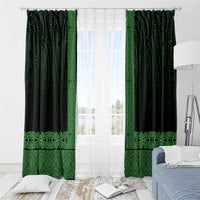 New Zealand Maori Kowhaiwhai Window Curtain Kakariki Maui and Mangopare