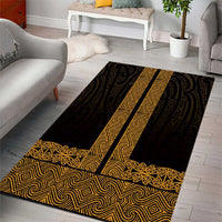 New Zealand Maori Kowhaiwhai Area Rug Karaka Maui and Mangopare