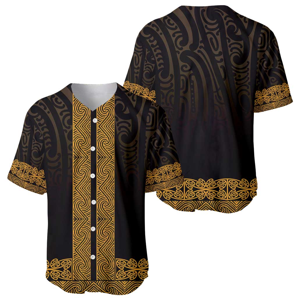 New Zealand Maori Kowhaiwhai Baseball Jersey Karaka Maui and Mangopare