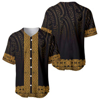 New Zealand Maori Kowhaiwhai Baseball Jersey Karaka Maui and Mangopare