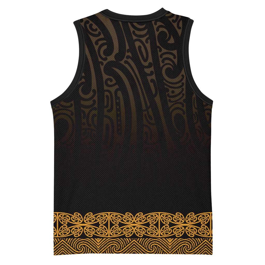 New Zealand Maori Kowhaiwhai Basketball Jersey Karaka Maui and Mangopare - Polynesian Pride