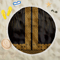 New Zealand Maori Kowhaiwhai Beach Blanket Karaka Maui and Mangopare