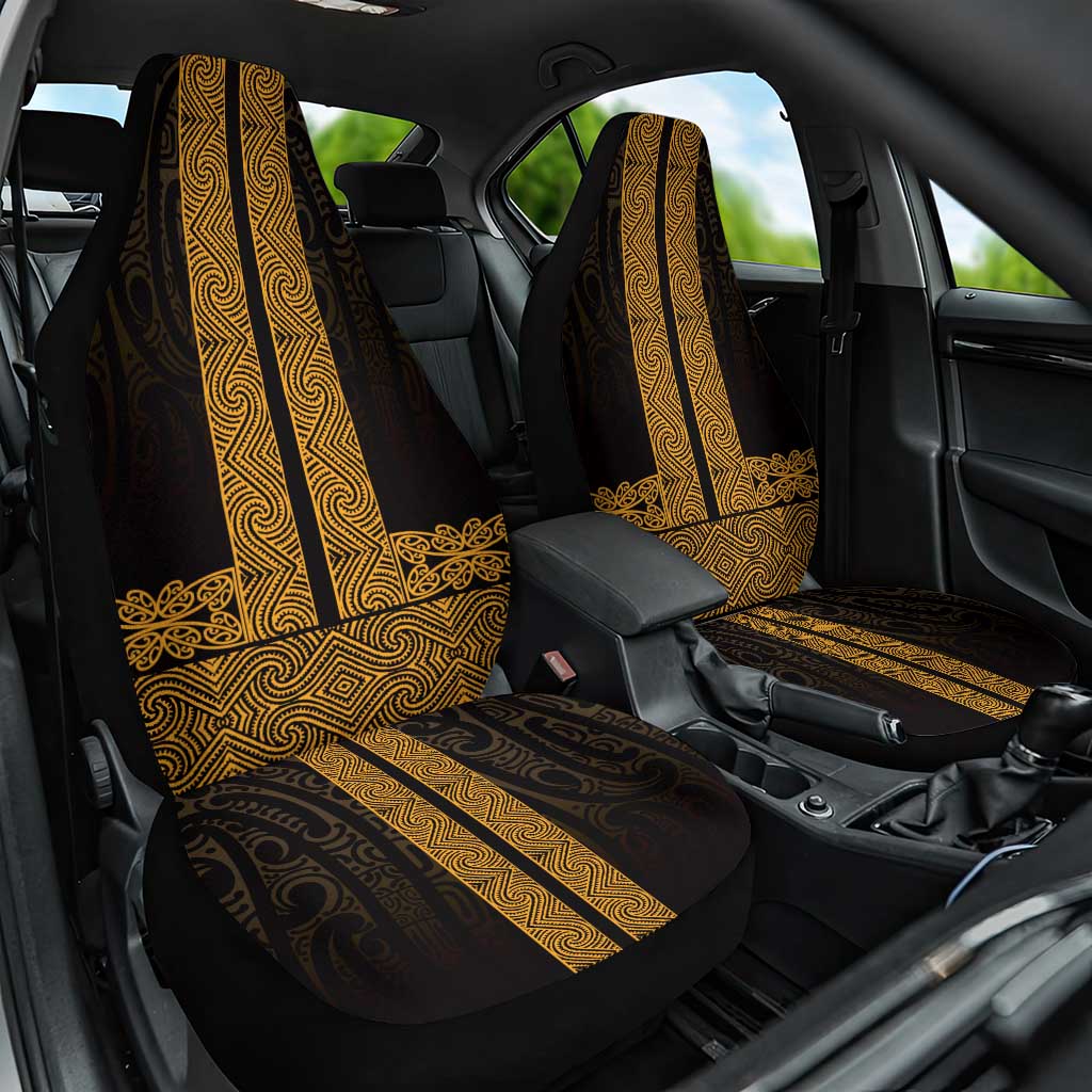 New Zealand Maori Kowhaiwhai Car Seat Cover Karaka Maui and Mangopare