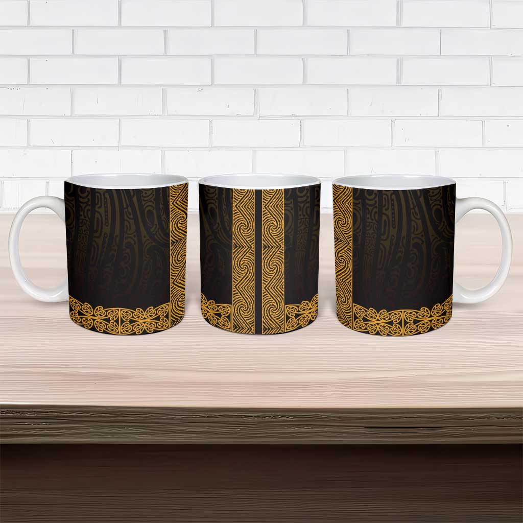 New Zealand Maori Kowhaiwhai Ceramic Mug Karaka Maui and Mangopare - Polynesian Pride