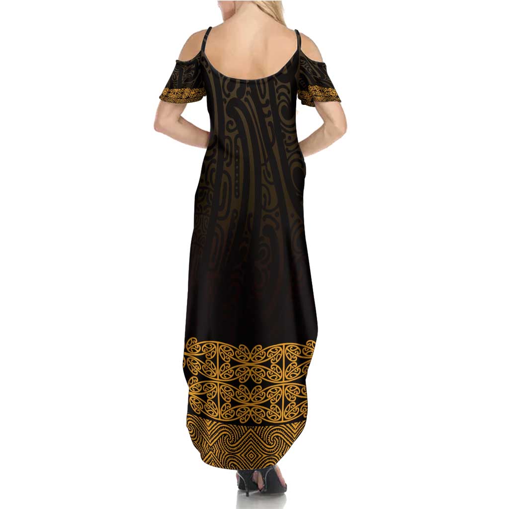 New Zealand Maori Kowhaiwhai Family Matching Summer Maxi Dress and Hawaiian Shirt Karaka Maui and Mangopare LT9 - Polynesian Pride