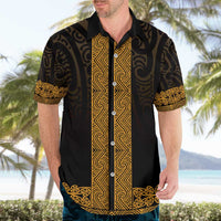 New Zealand Maori Kowhaiwhai Hawaiian Shirt Karaka Maui and Mangopare