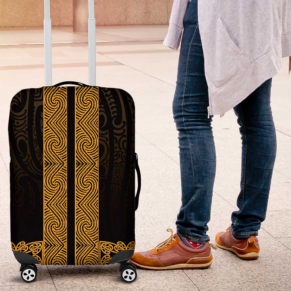 New Zealand Maori Kowhaiwhai Luggage Cover Karaka Maui and Mangopare