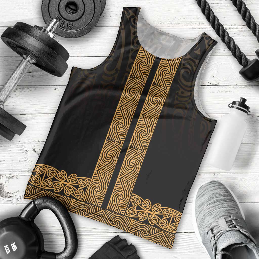 New Zealand Maori Kowhaiwhai Men Tank Top Karaka Maui and Mangopare LT9 - Polynesian Pride