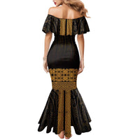 New Zealand Maori Kowhaiwhai Mermaid Dress Karaka Maui and Mangopare