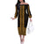 New Zealand Maori Kowhaiwhai Off The Shoulder Long Sleeve Dress Karaka Maui and Mangopare