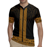 New Zealand Maori Kowhaiwhai Rugby Jersey Karaka Maui and Mangopare