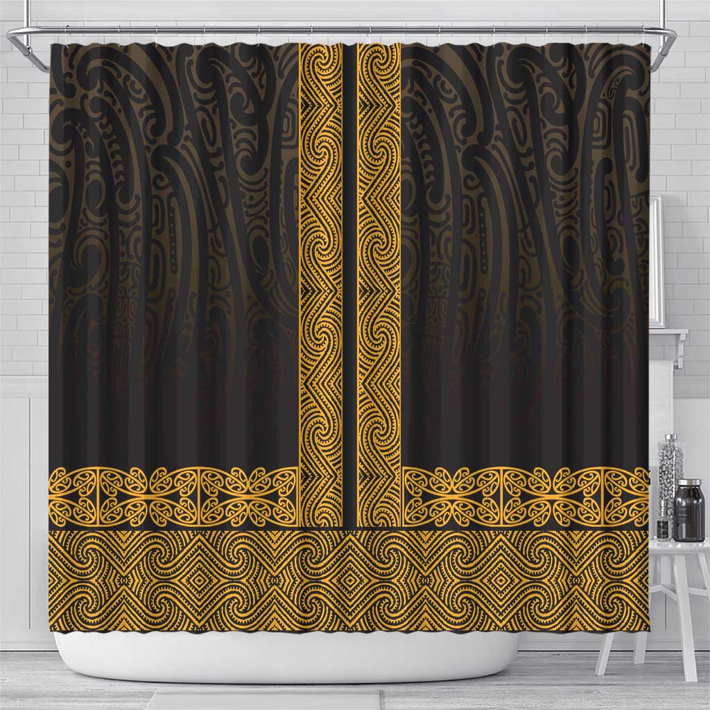 New Zealand Maori Kowhaiwhai Shower Curtain Karaka Maui and Mangopare LT9 - Polynesian Pride