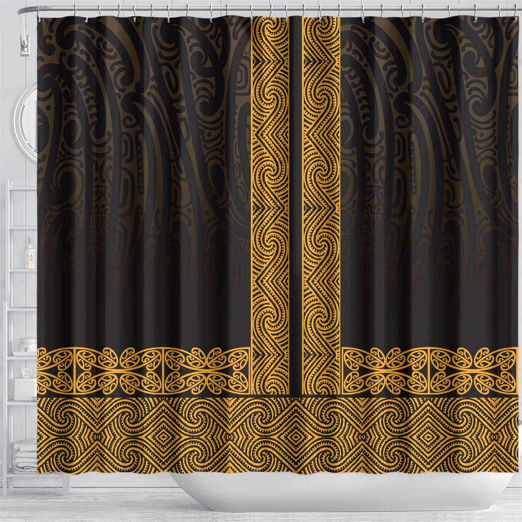 New Zealand Maori Kowhaiwhai Shower Curtain Karaka Maui and Mangopare LT9 - Polynesian Pride