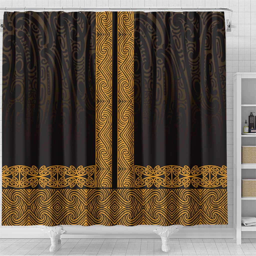 New Zealand Maori Kowhaiwhai Shower Curtain Karaka Maui and Mangopare LT9 - Polynesian Pride