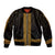 New Zealand Maori Kowhaiwhai Sleeve Zip Bomber Jacket Karaka Maui and Mangopare