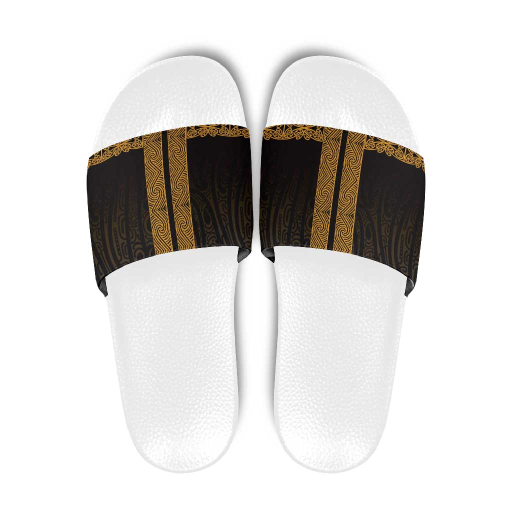 New Zealand Maori Kowhaiwhai Slide Sandals Karaka Maui and Mangopare - Polynesian Pride