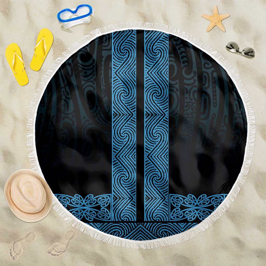 New Zealand Maori Kowhaiwhai Beach Blanket Kikorangi Maui and Mangopare