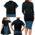 New Zealand Maori Kowhaiwhai Family Matching Long Sleeve Bodycon Dress and Hawaiian Shirt Kikorangi Maui and Mangopare
