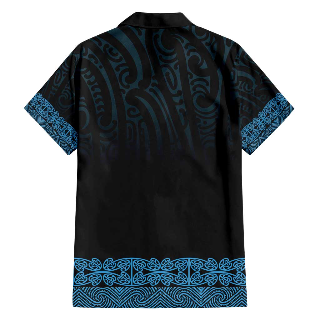 New Zealand Maori Kowhaiwhai Family Matching Long Sleeve Bodycon Dress and Hawaiian Shirt Kikorangi Maui and Mangopare LT9 - Polynesian Pride