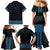 New Zealand Maori Kowhaiwhai Family Matching Mermaid Dress and Hawaiian Shirt Kikorangi Maui and Mangopare