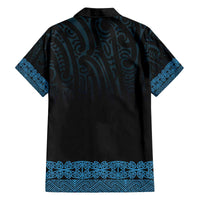 New Zealand Maori Kowhaiwhai Family Matching Off The Shoulder Long Sleeve Dress and Hawaiian Shirt Kikorangi Maui and Mangopare