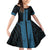 New Zealand Maori Kowhaiwhai Family Matching Off Shoulder Short Dress and Hawaiian Shirt Kikorangi Maui and Mangopare