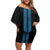 New Zealand Maori Kowhaiwhai Family Matching Off Shoulder Short Dress and Hawaiian Shirt Kikorangi Maui and Mangopare