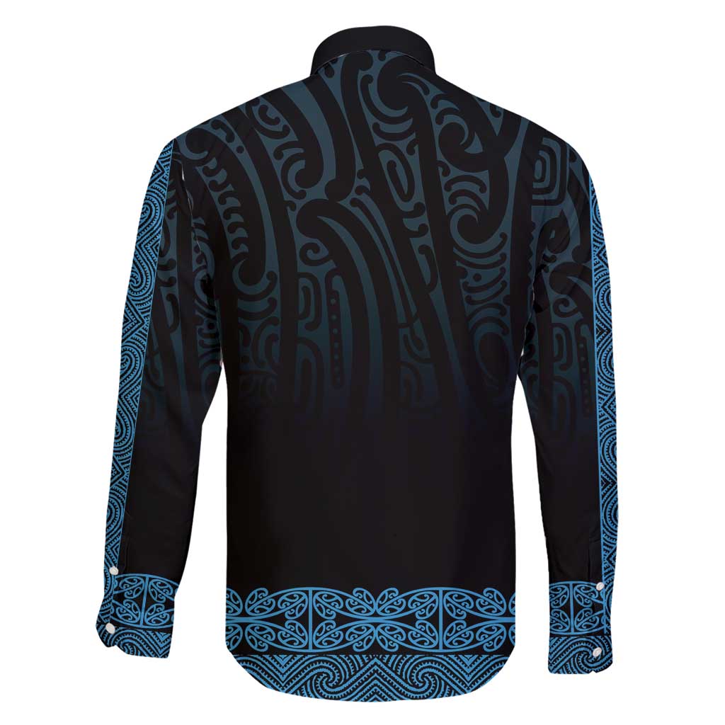 New Zealand Maori Kowhaiwhai Family Matching Short Sleeve Bodycon Dress and Hawaiian Shirt Kikorangi Maui and Mangopare LT9 - Polynesian Pride
