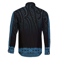 New Zealand Maori Kowhaiwhai Family Matching Summer Maxi Dress and Hawaiian Shirt Kikorangi Maui and Mangopare LT9 - Polynesian Pride
