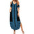 New Zealand Maori Kowhaiwhai Family Matching Summer Maxi Dress and Hawaiian Shirt Kikorangi Maui and Mangopare