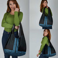 New Zealand Maori Kowhaiwhai Grocery Bag Kikorangi Maui and Mangopare