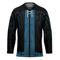 New Zealand Maori Kowhaiwhai Hockey Jersey Kikorangi Maui and Mangopare - Polynesian Pride