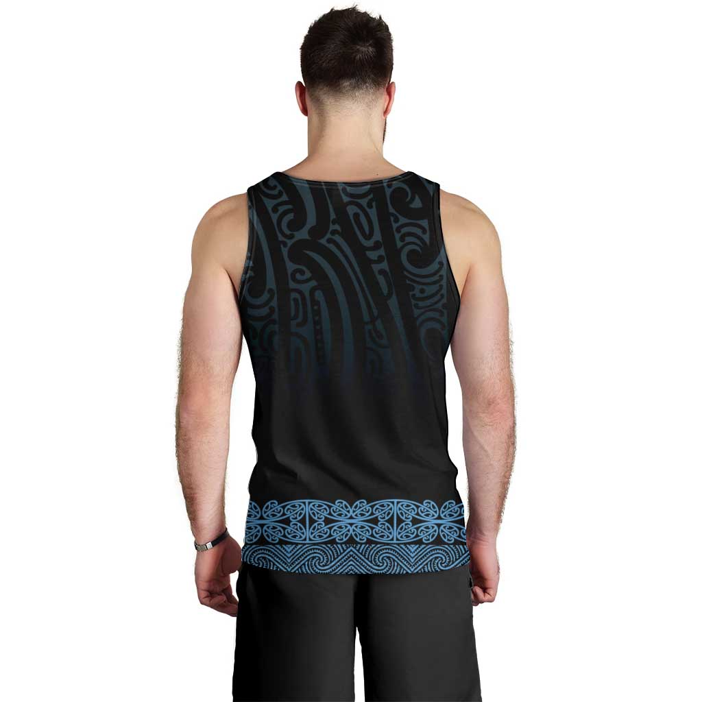 New Zealand Maori Kowhaiwhai Men Tank Top Kikorangi Maui and Mangopare LT9 - Polynesian Pride