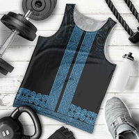 New Zealand Maori Kowhaiwhai Men Tank Top Kikorangi Maui and Mangopare LT9 - Polynesian Pride