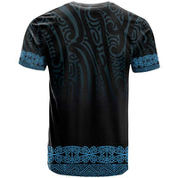 New Zealand Maori Kowhaiwhai T Shirt Kikorangi Maui and Mangopare LT9 - Polynesian Pride