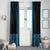 New Zealand Maori Kowhaiwhai Window Curtain Kikorangi Maui and Mangopare