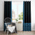 New Zealand Maori Kowhaiwhai Window Curtain Kikorangi Maui and Mangopare