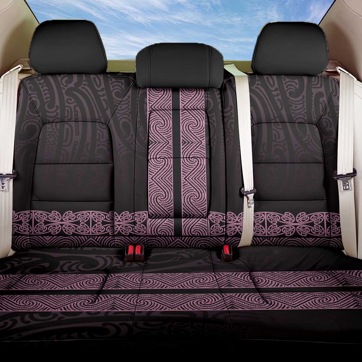 New Zealand Maori Kowhaiwhai Back Car Seat Cover Mawhero Maui and Mangopare